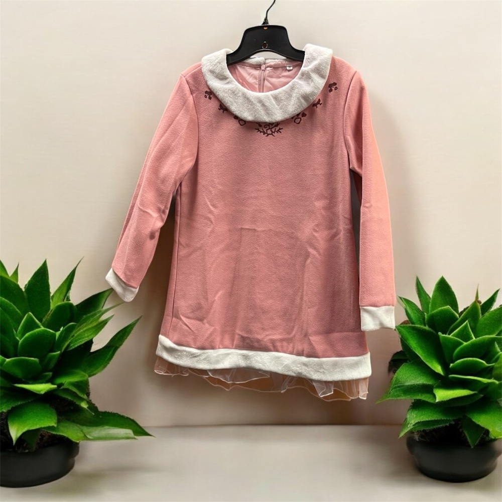 Women’s Elf Costume - Pink Dress for Christmas Cosplay, Holiday Parties & Themed